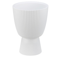 Кашпо "ВЕЛЬВЕT" 1,9л со вставкой D180мм Белый