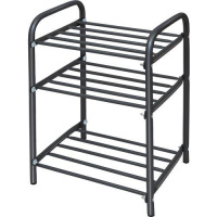 Этажерка "Ника комфорт" узк (500х330х450) 3-х ярус черная ЭТК1/Ч