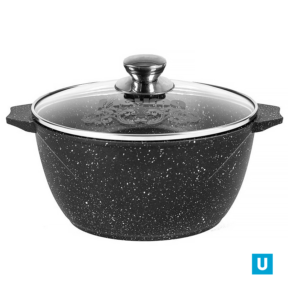 Кастрюля 10л АП Гранит black арт.410802