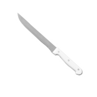 Разделочный нож 19/0,15см   с белой  ручкой из АБС пластика , ВК02-ABS