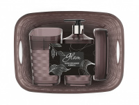 Набор для ванной комнаты Glam 4 предмета (шоколад)