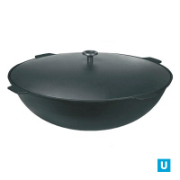 Казан литой чугунный 10л с алюминиевой крышкой