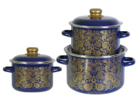 Кастрюля цил. 2л, син., Узор, 1RD161M