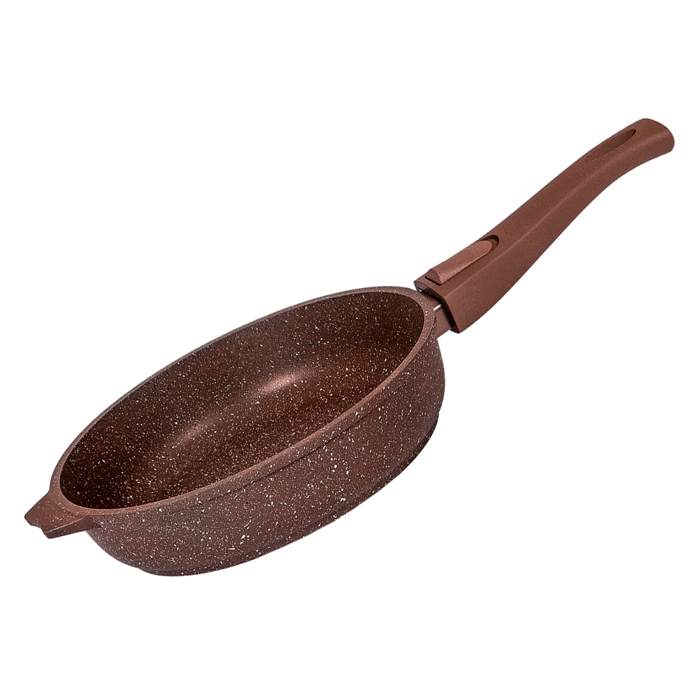 Сковорода 28см АП Гранит brown со съемной ручкой арт.028806
