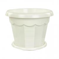 Горшок цветочный "ГАРМОНИЯ" 2,5л с поддоном Белый
