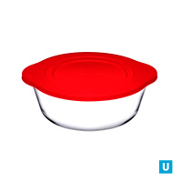 BORCAM кастрюля круглая 1450мл (218*187*76мм) с пласт/крышкой