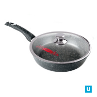 Сковорода 200/51мм Гранит пласт/руч. с кр. (п/у), с2052аг