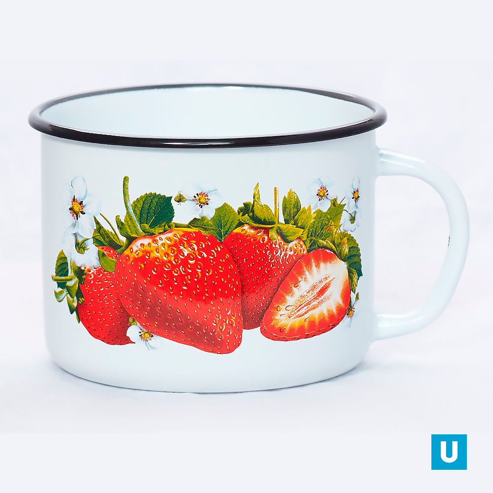 Кружка 0,25 литра "Сочная клубника"  (С-0102/4)