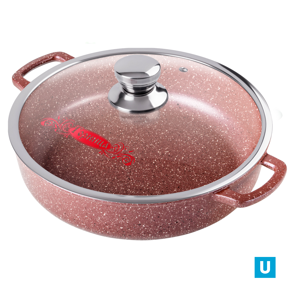 Жаровня 2,5л 240/70 Шоколад лит/руч. с кр. (п/у), ж2411аш