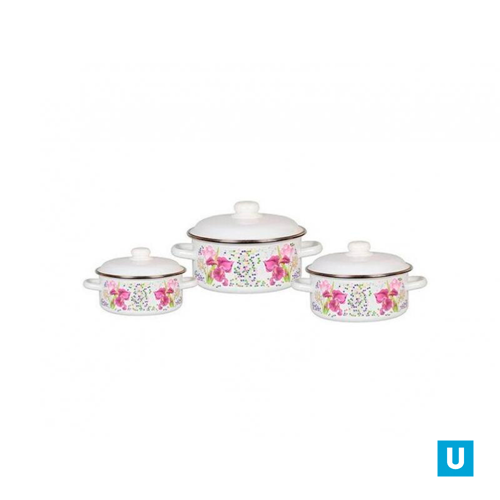 Набор из 3 пред.№05 "Мозаика", белосн. цил. 2,0; 3,0; 4,0 л 1KB051M