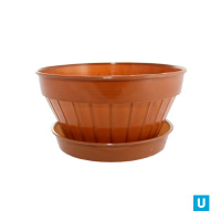 Кашпо  ВИОЛЕТ КЛАССИК №6 с поддоном 2л террак. *60 (Ангора) 20*10