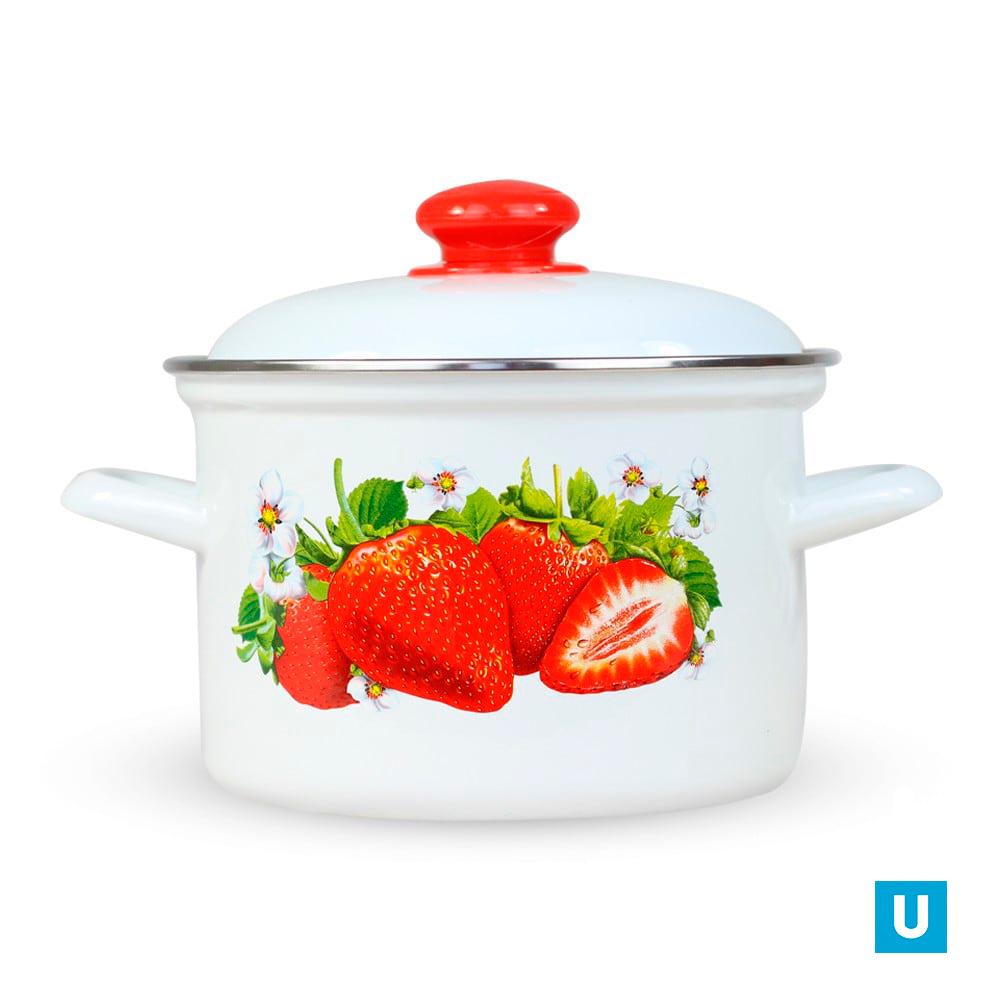 Кастрюля 3,0 литра низ/цил "Сочная клубника" (С-1512АП2/4)