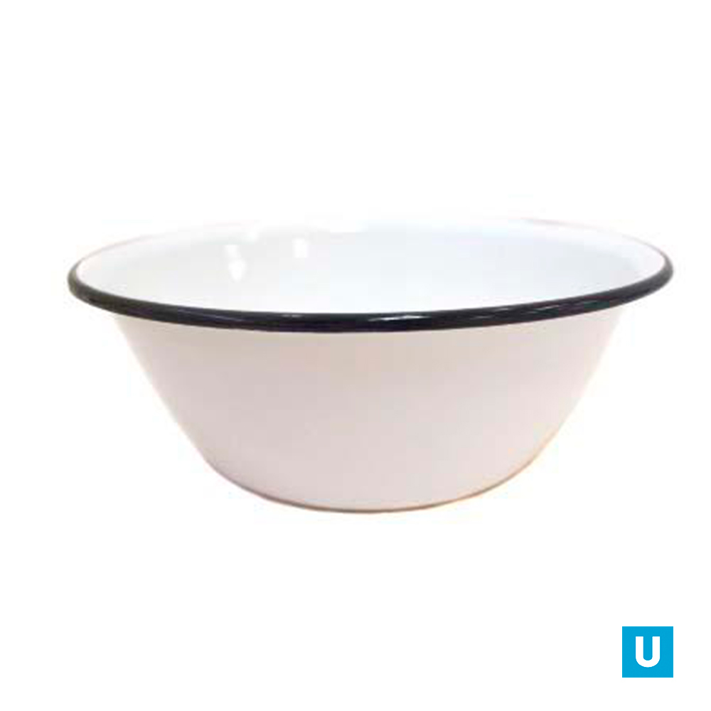 Миска 4л (белая/слоновая) без декора
