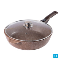 Сотейник 24 см "Алтай" Мрамор, а/п, ст/кр, съем./ руч.софт-тач инд упаковка