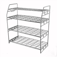 Полка д/обуви 4-х ярусная разборная  хром