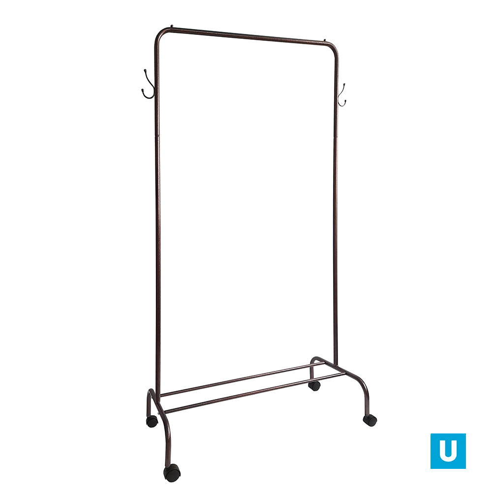 Вешалка гардеробная арт.ВГ11 на колёсах цв.медный антик  890*380*1540