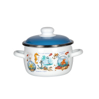 Кастрюля сф. 2л, белосн., Золотая рыбка, 6RC161M