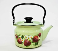 Чайник цилиндр. 2л (салатная) с декором, арт. 42715-103/6