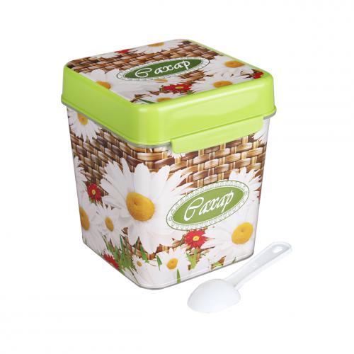 Ёмкость "Плетенка" 1,2л Сахар с ложкой 