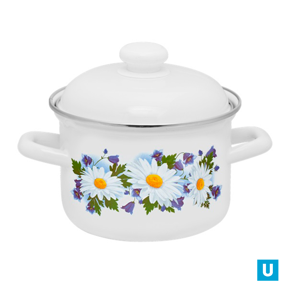 Кастрюля 1,5 литра "Ромашковое поле" (С-1608АП2/4) 