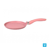 Сковорода блинная 220мм с ручкой, АП линия "Тренд" (роза)