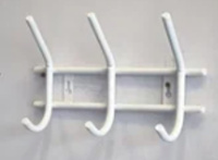 Вешалка настенная "Уют 3" 3 крючка цв.Белый (10 шт/уп) 260*75*160