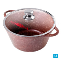 Кастрюля 10,0л. 320/160 Шоколад лит/руч. с кр. (п/у), к323аш