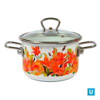 Кастрюля цил. 3л, белосн.,"Lilianna",  1SD185S