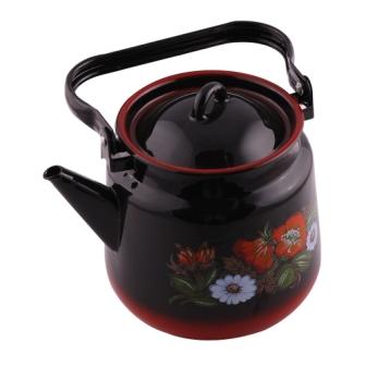  Чайник 3,5 л сфер. декор чёрный с петлёй