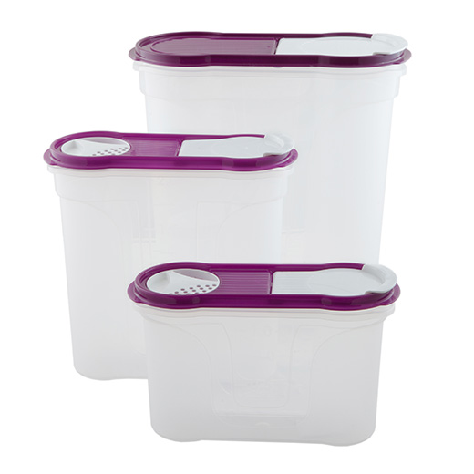 Набор банок 3 шт "СТАЙЛ" для сыпучих продуктов