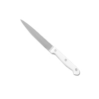 Нож универсальный 12,5/0,12см   с белой  ручкой из АБС пластика , ВК05-ABS