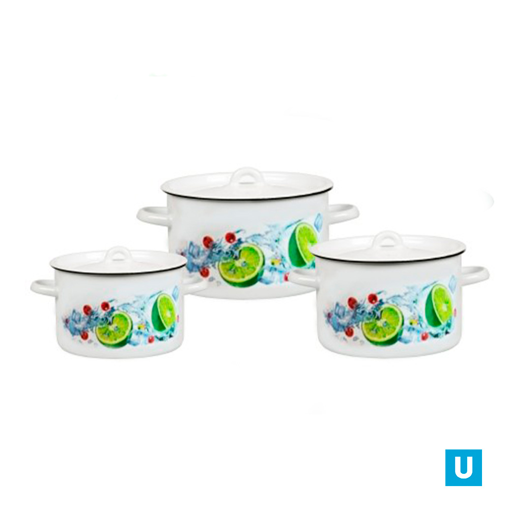 Набор из 3 пред. №33 "Мохито", белосн.,  цил. 1,5л; 2,9л; 4,5л 1с33/1