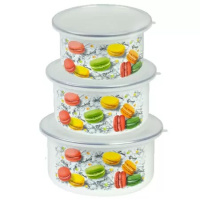 Набор Салатников Цветное печенье 1,0л;1,9л;2,5л (цил.об.,п/эт кр)  