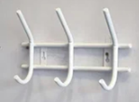 Вешалка настенная "Уют 3" 3 крючка цв.Белый (10 шт/уп) 260*75*160