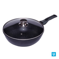 Вок 28 см "Орион" Мрамор а/п, ст/кр, съемню ручка инд. упаковка