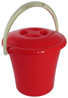 Ведро 7л "Либерти" с крышкой Мерное Цвет в ассортименте