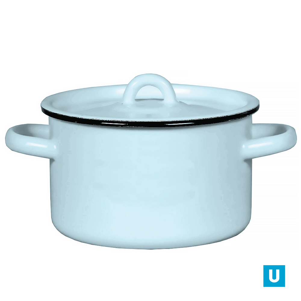 Кастрюля цил. 1,5л серо-голубая 2с15/1 