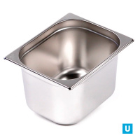 Гастроемкость из нержавеющей стали GN 1/2 327х265х200 мм, Luxstahl, Китай, га12