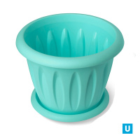 Горшок для растений "Фелиция" 0,9л d140 с поддонником Колор (уп.54)