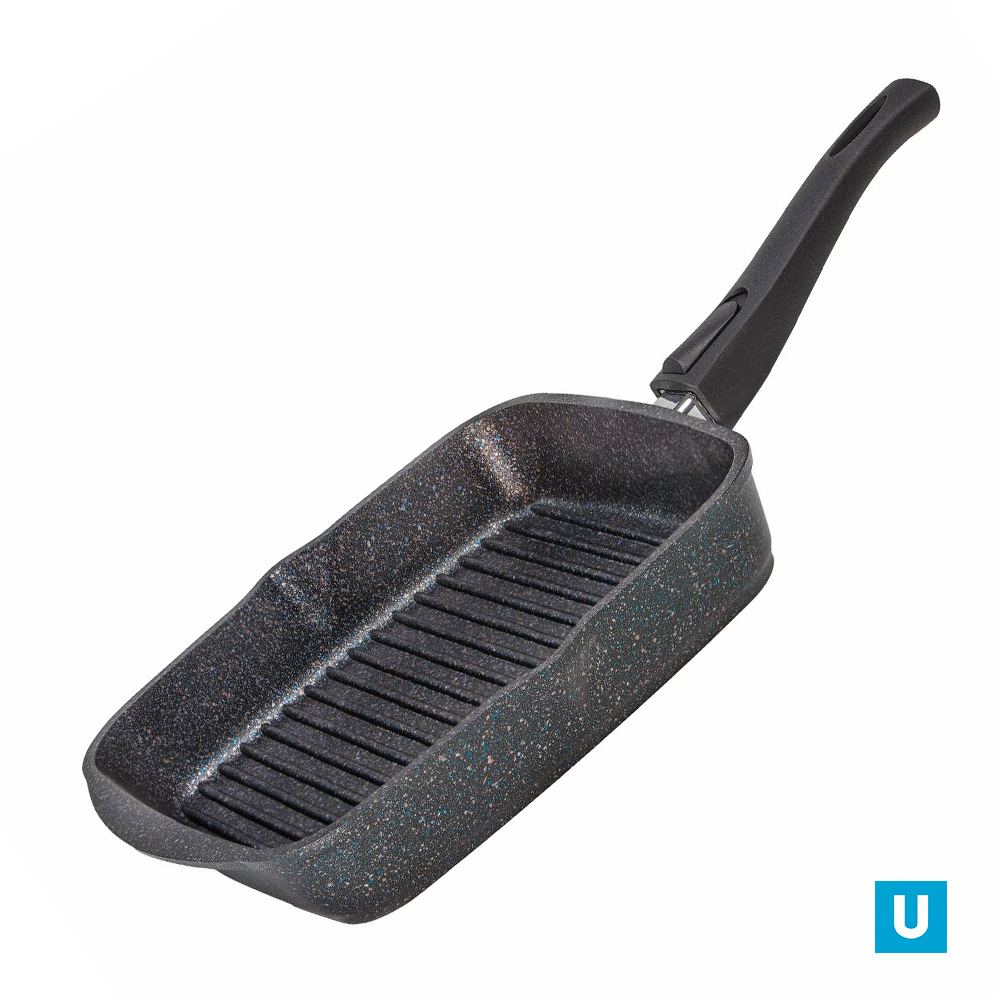 Сковорода-гриль 24*24 квадр. АП Гранит star со съемной ручкой арт.064803***