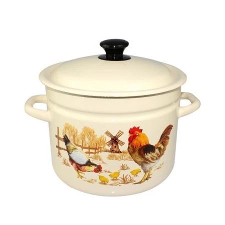 Кастр.цил.борт. 41804-182/6-У4 6л (слоновая) Подворье