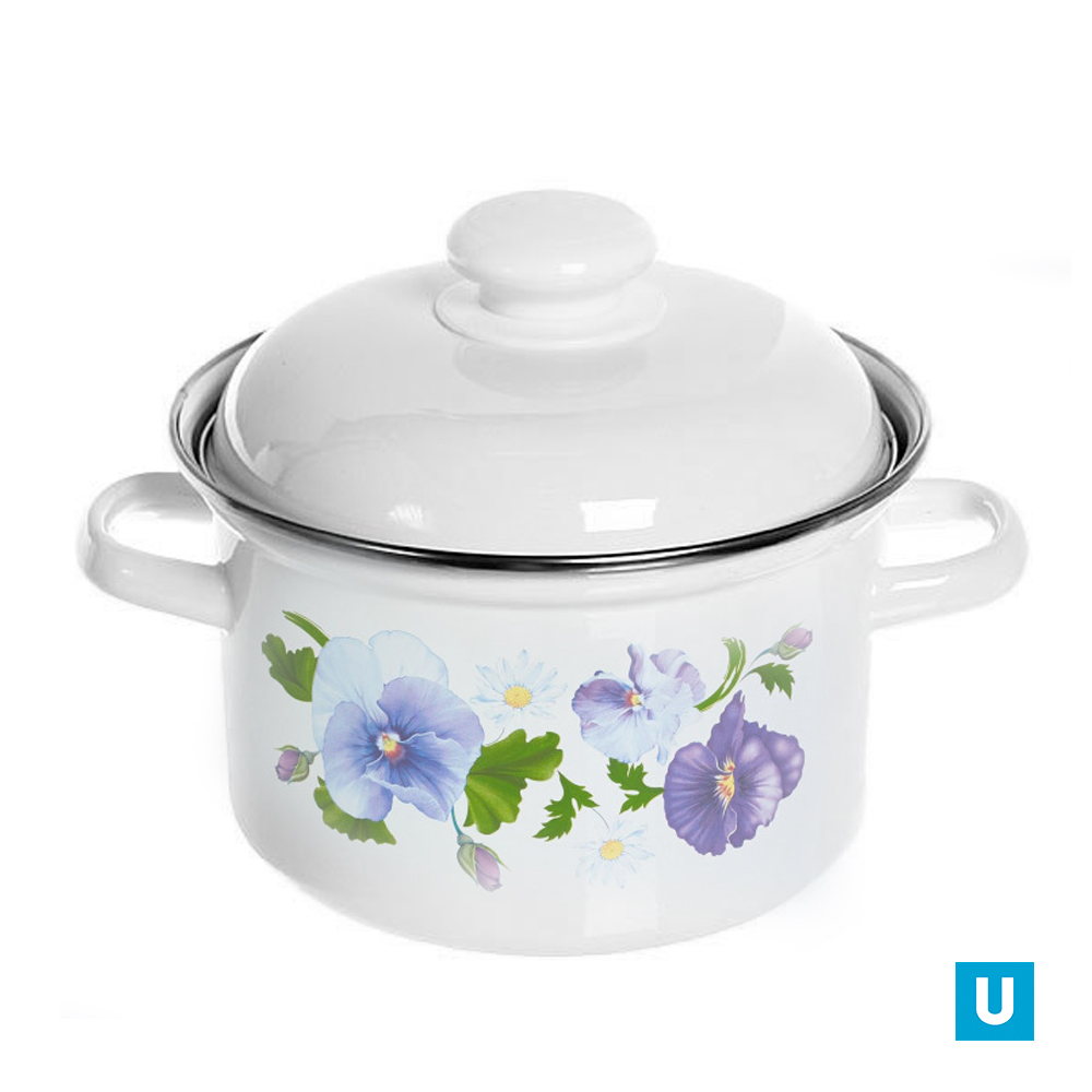 Кастрюля 6,0 литров "Анютины глазки" (С-1618АП2/4) 