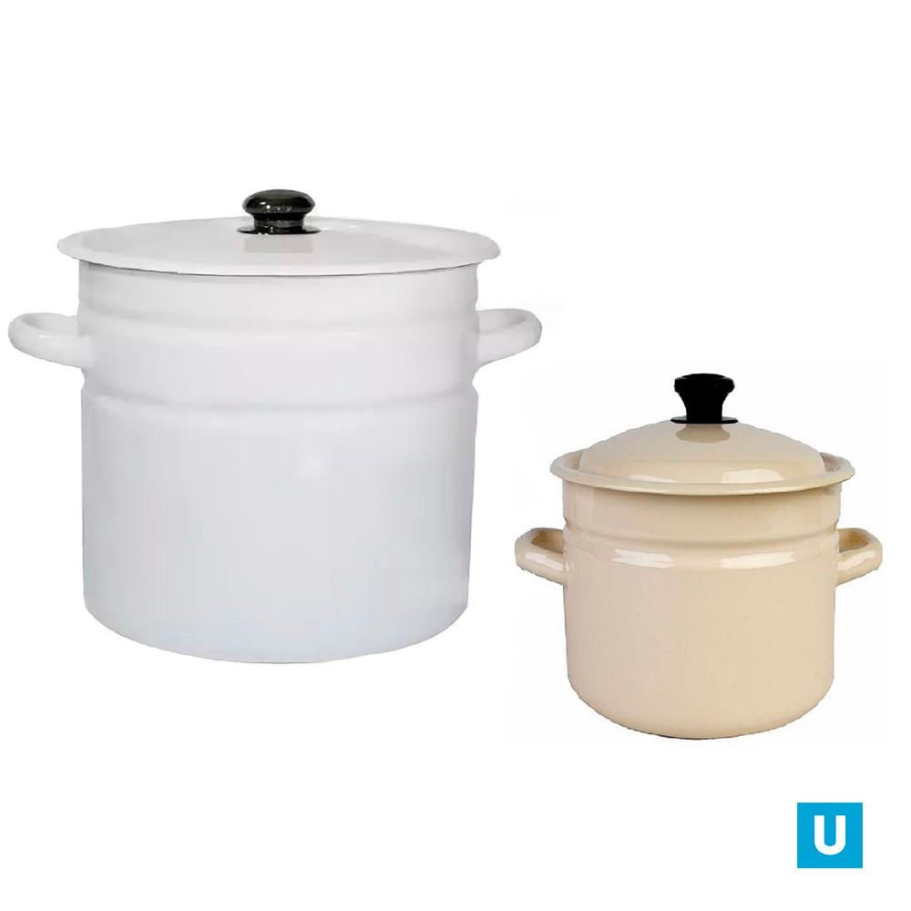 Кастр.цил. борт. 7л. (слоновая) с декором арт. 41804-192/6