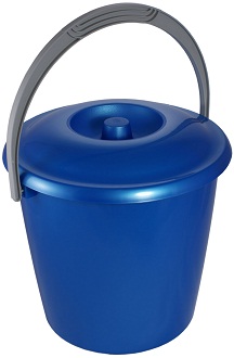 Ведро 5л "Соло" с крышкой перламутровое (цвет в ассортименте)