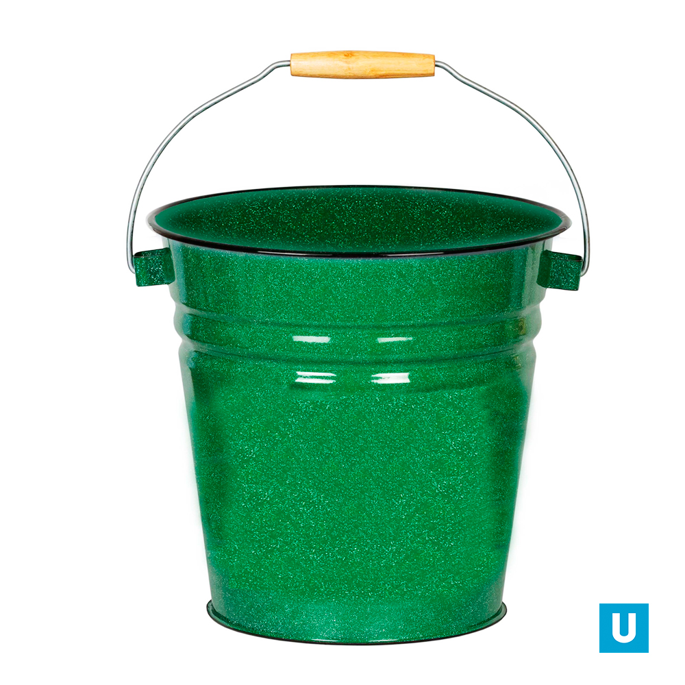Ведро без крышки 12л, изумр. с зерн., 2с27