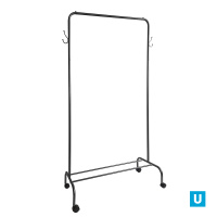 Вешалка гардеробная арт.ВГ12 на колёсах цв.чёрный   890*380*1540