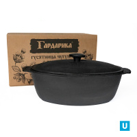 Гусятница чугунная объем 6,0 л ТМ Гардарика h 127