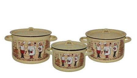 Набор из 3 пред.№33 "Сомелье", крем., цил. 1,5л; 2,9л; 4,5л 1с33