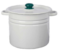  Кастрюля цилиндрическая 9 л светлая с пл.кнопкой