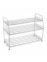 Полка д/обуви 3-х ярусная серый (65*63*29см) уп 6шт